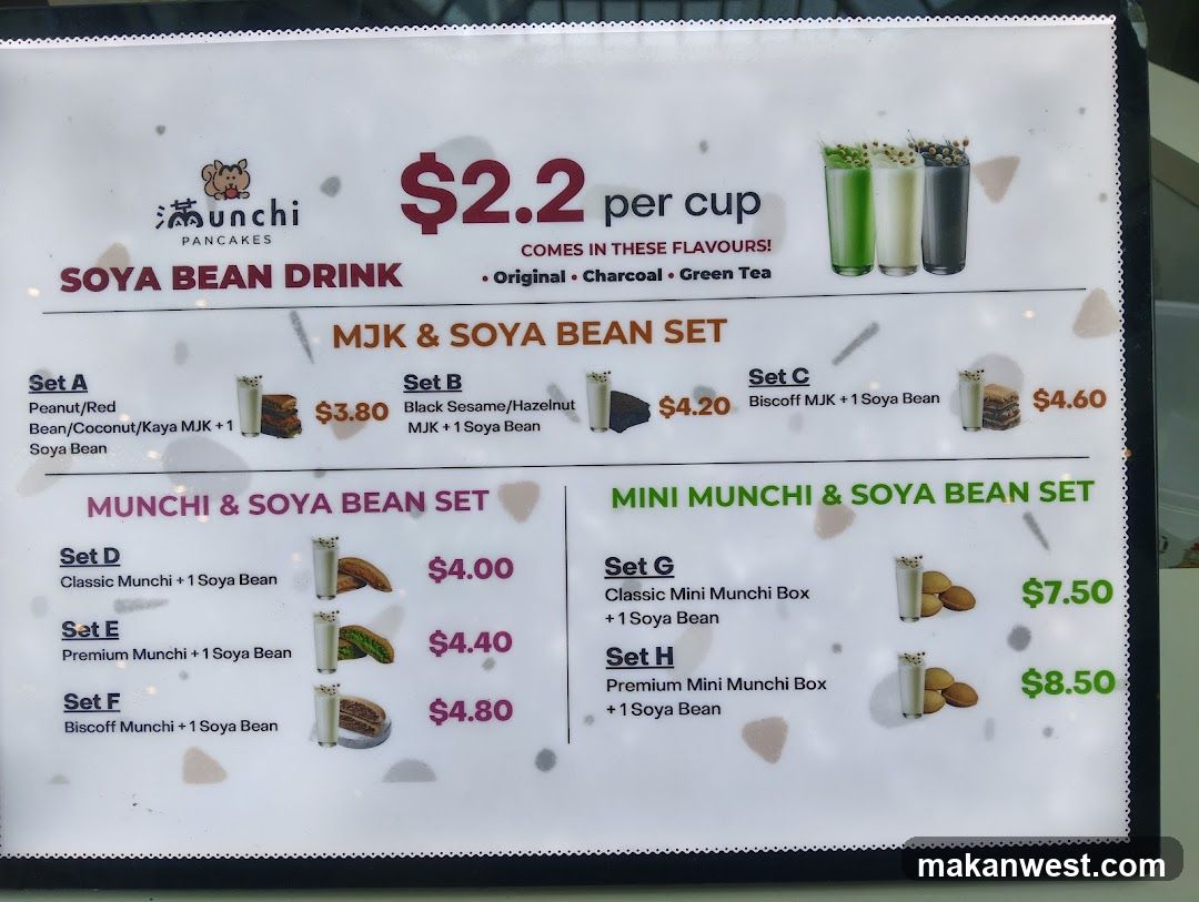 Munchi Pancakes Menu