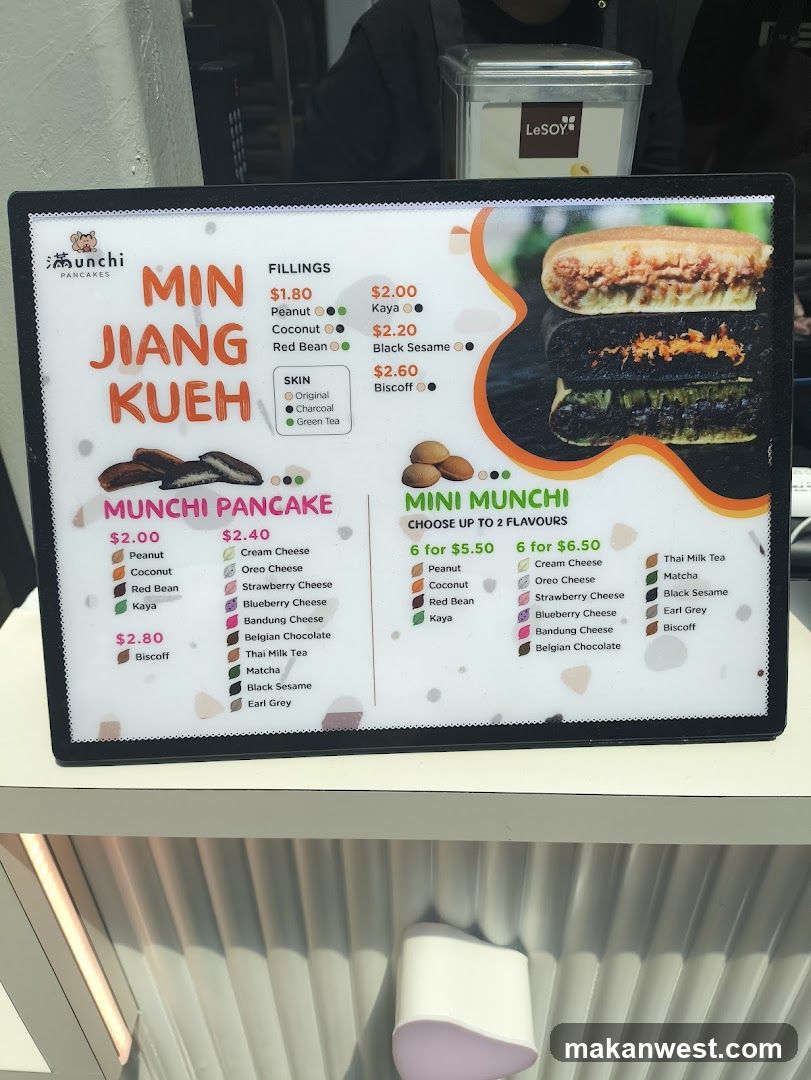 Munchi Pancakes Menu Board