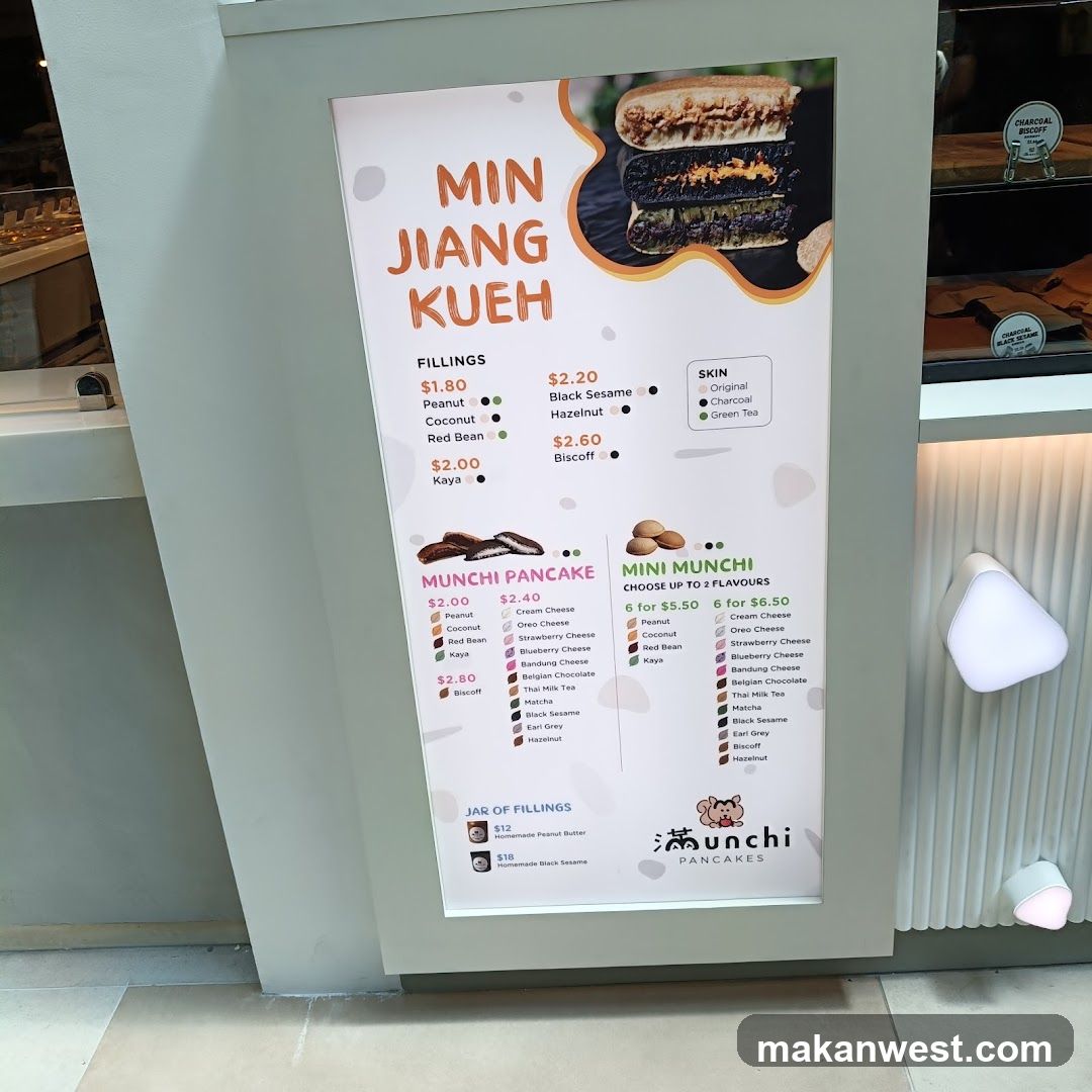 Min Jiang Kueh Menu Board