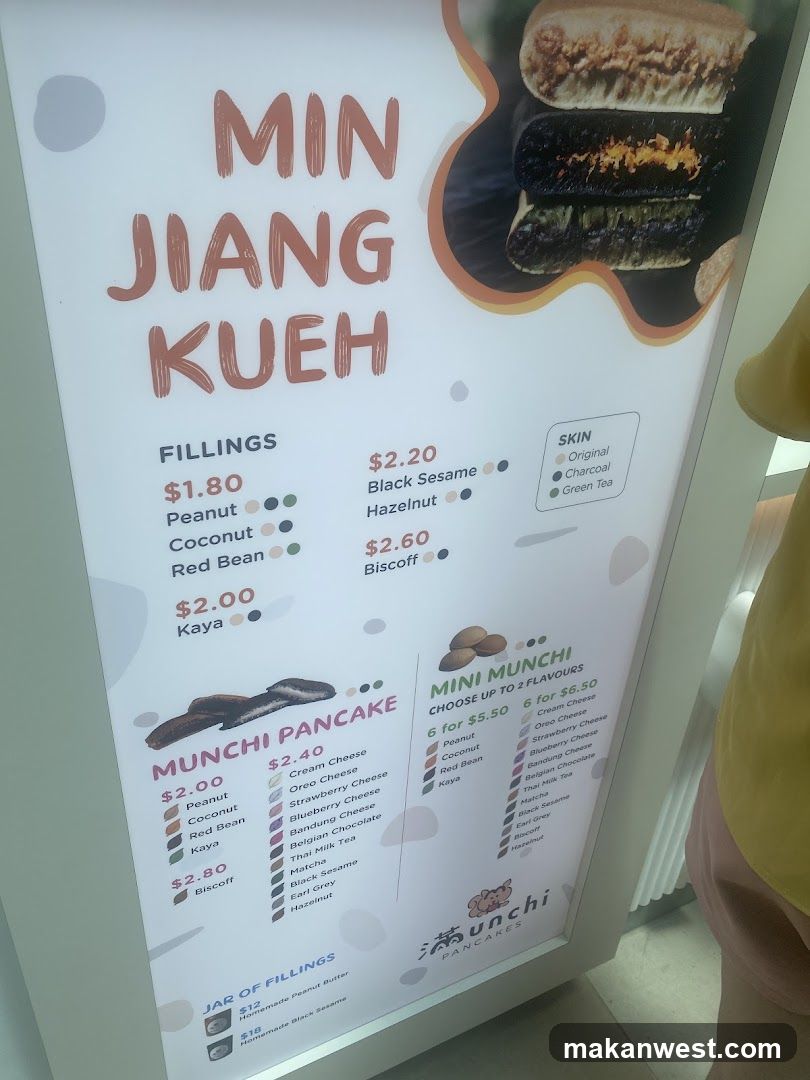 Min Jiang Kueh Menu Board