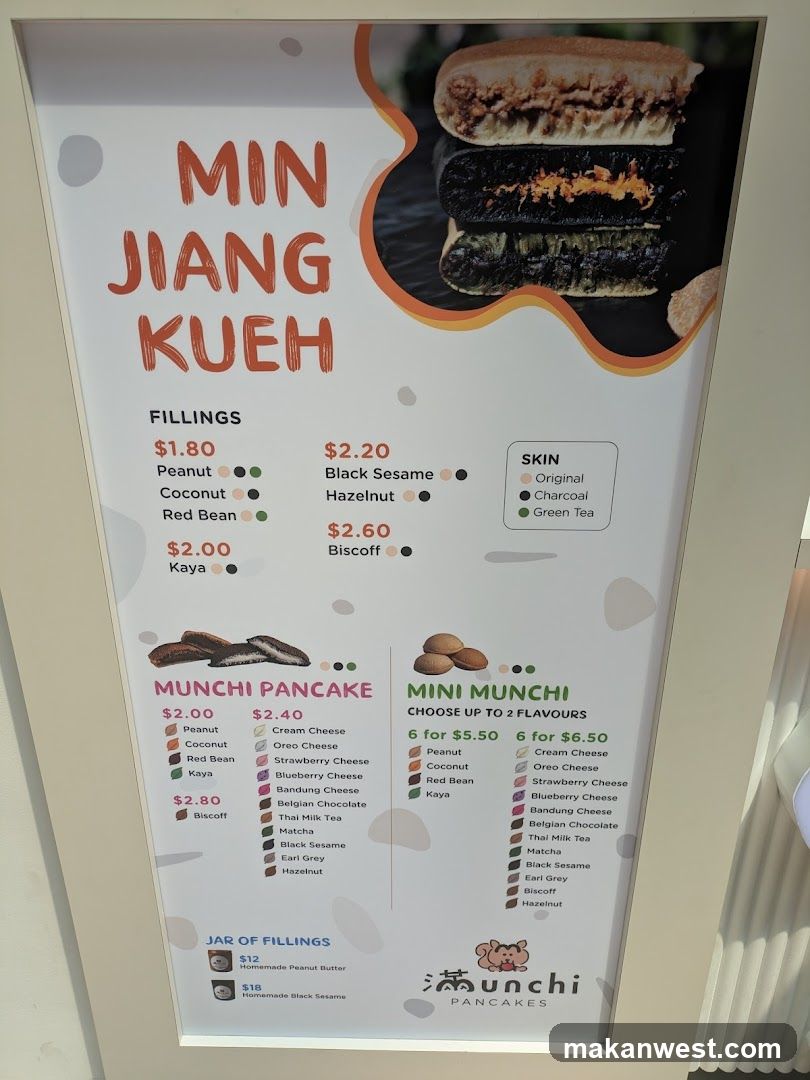 Min Jiang Kueh Menu Board