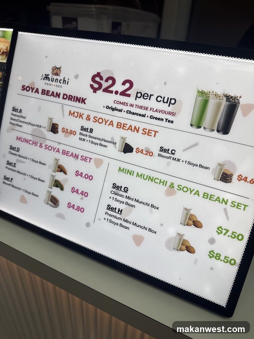 Munchi Pancakes Menu Board