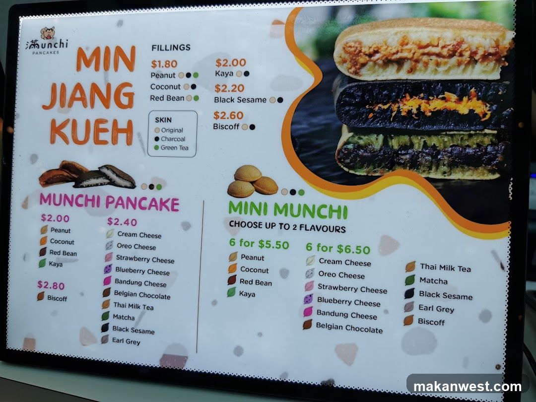 Munchi Pancakes Menu Board
