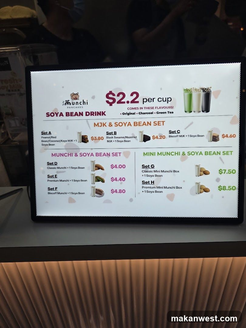 Munchi Pancakes Menu Board
