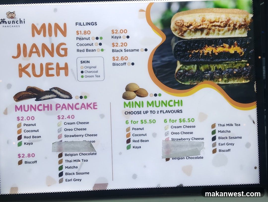 Munchi Pancakes Menu Board