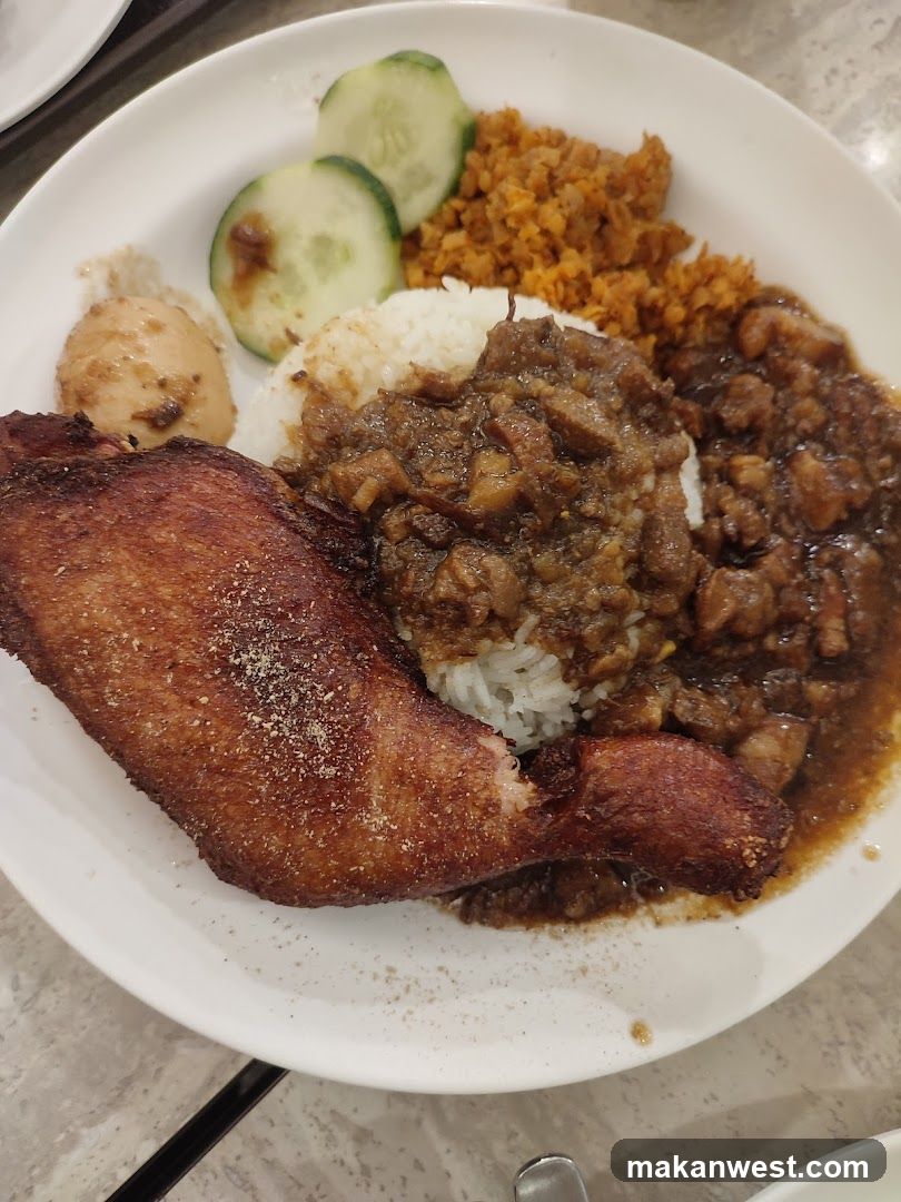 Rice Plate with Curry and Fried Chicken