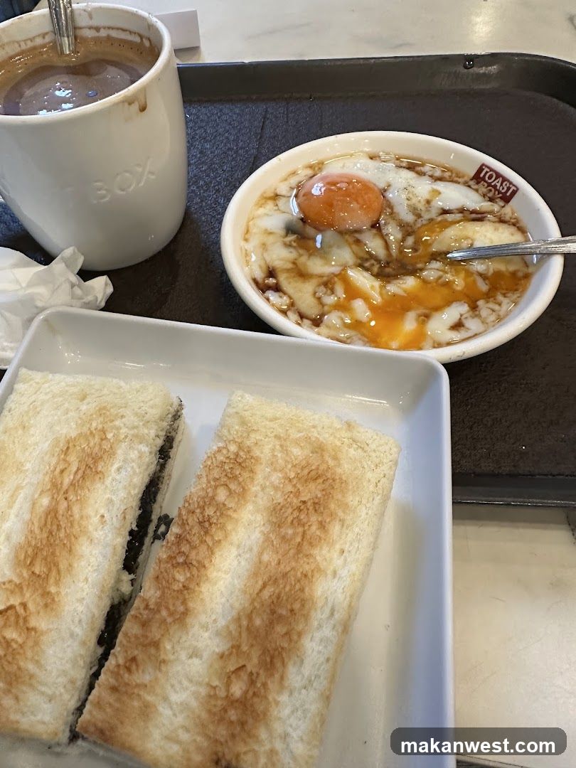 Breakfast Meal with Toast and Egg