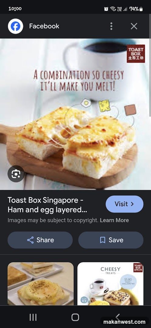 Toast Box Singapore - Ham and egg layered...