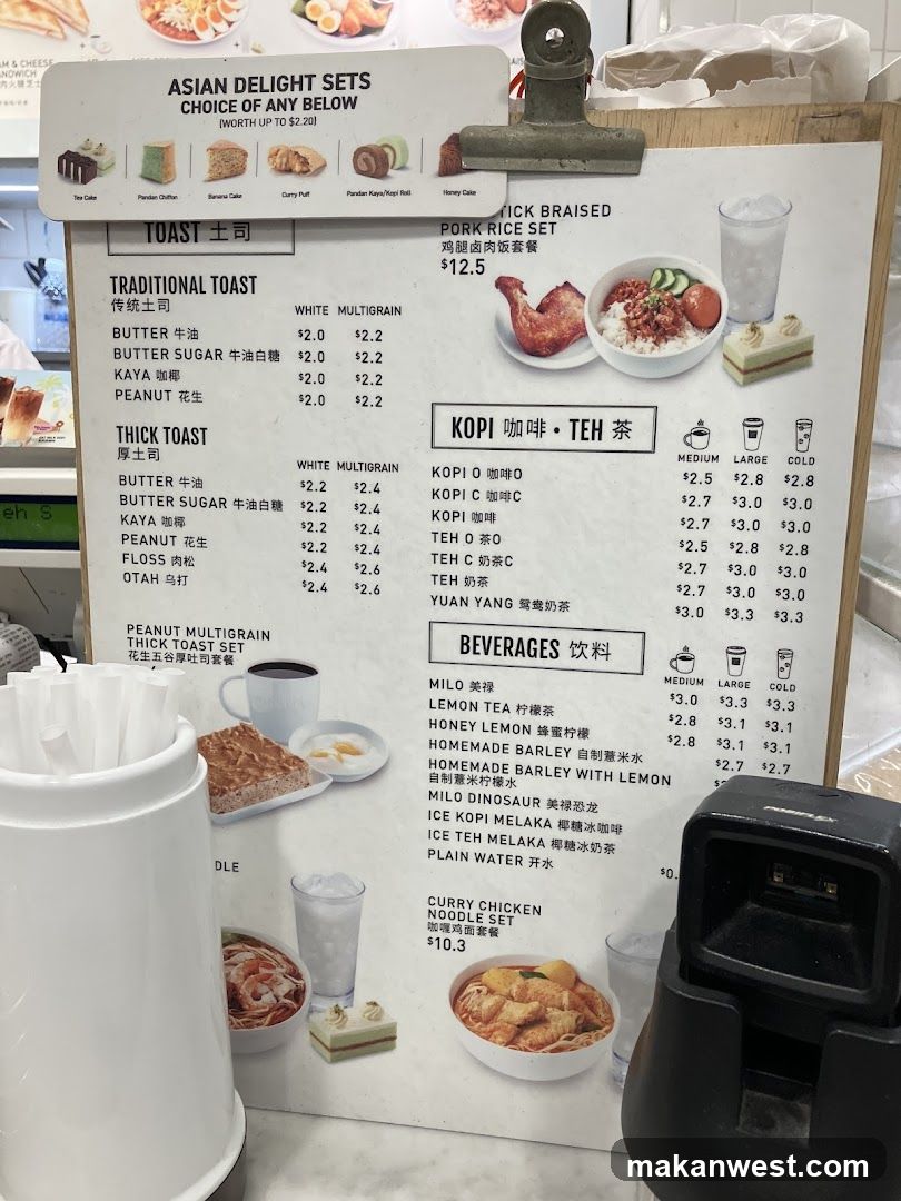 Asian Delight Sets Menu Board