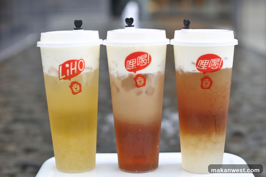 Three cups of LIHO beverages