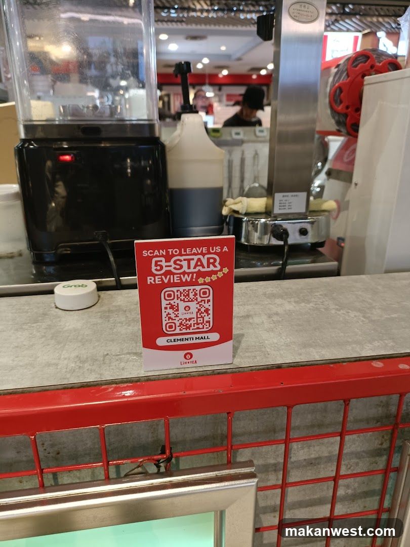 QR Code Stand at Food Stall
