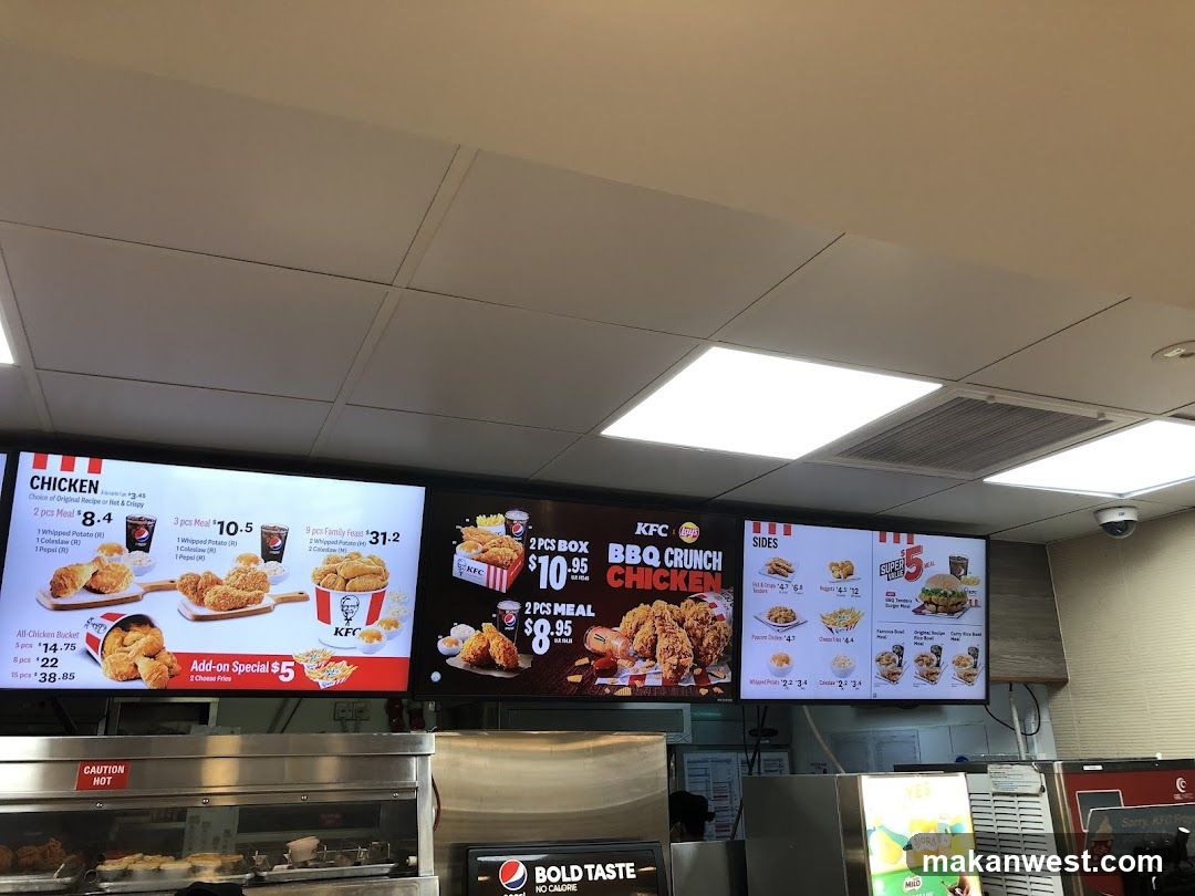 KFC Menu Board Interior View