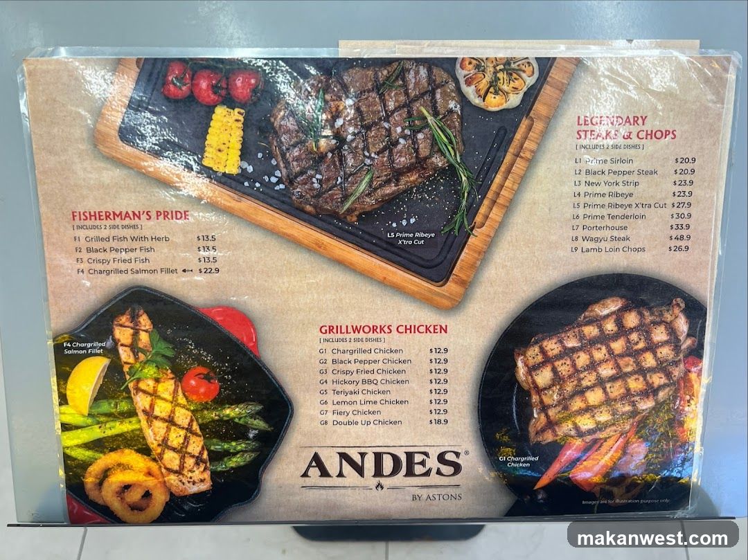 Andes Menu Board