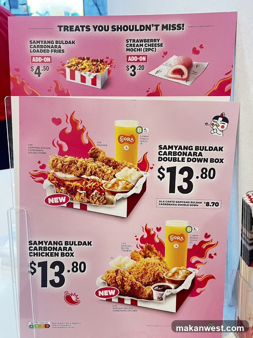 Samyang Buldak Menu Board
