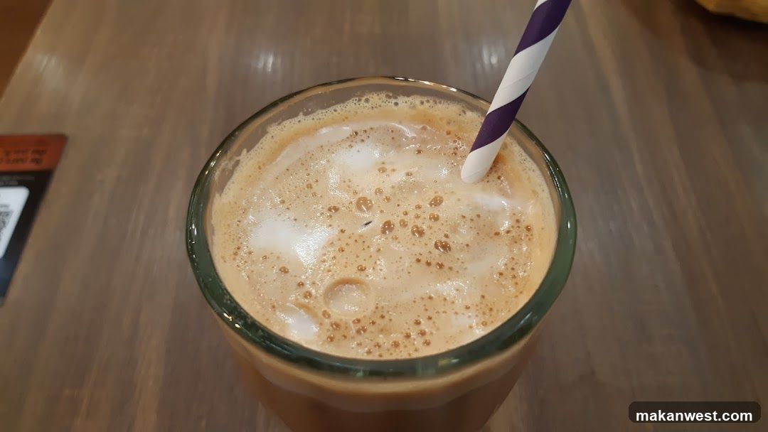 Iced Coffee with Striped Straw