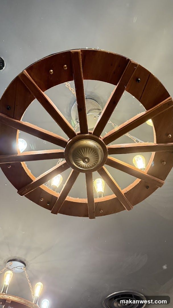 Wooden Wheel Chandelier