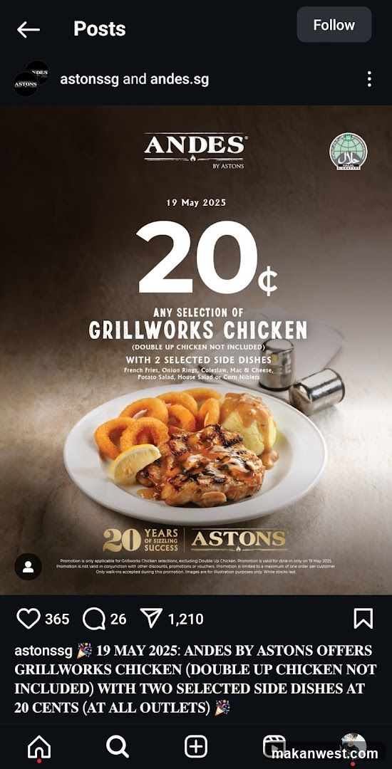 Andes by Astons Promotion Post
