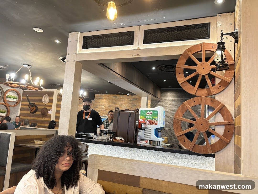 Interior of a casual dining restaurant