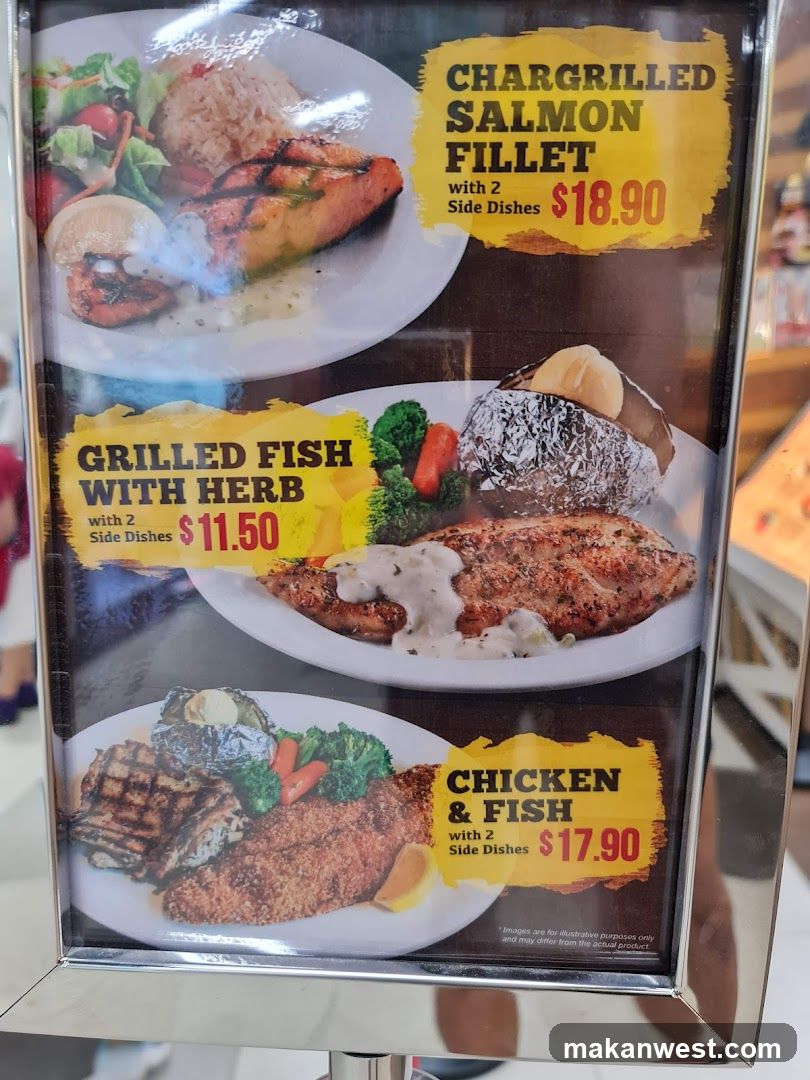 Grilled Fish & Salmon Menu Board