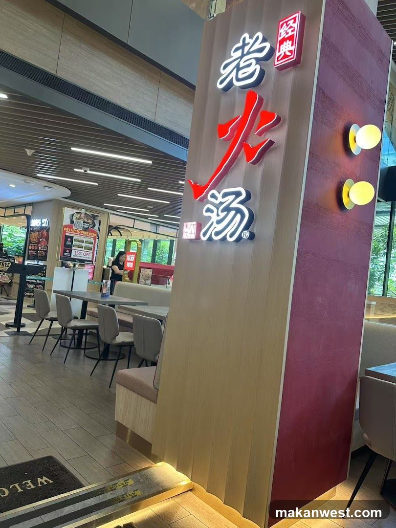 Restaurant Interior with Signage