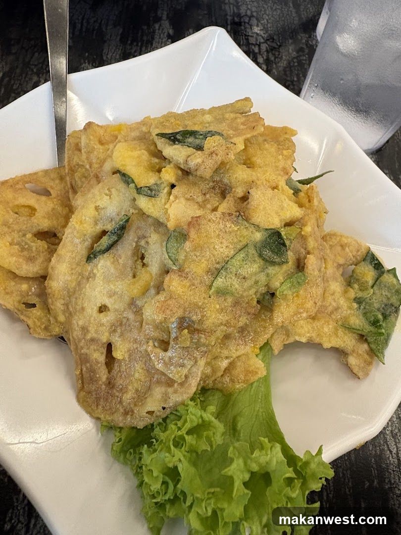 Fried Lotus Root with Spinach