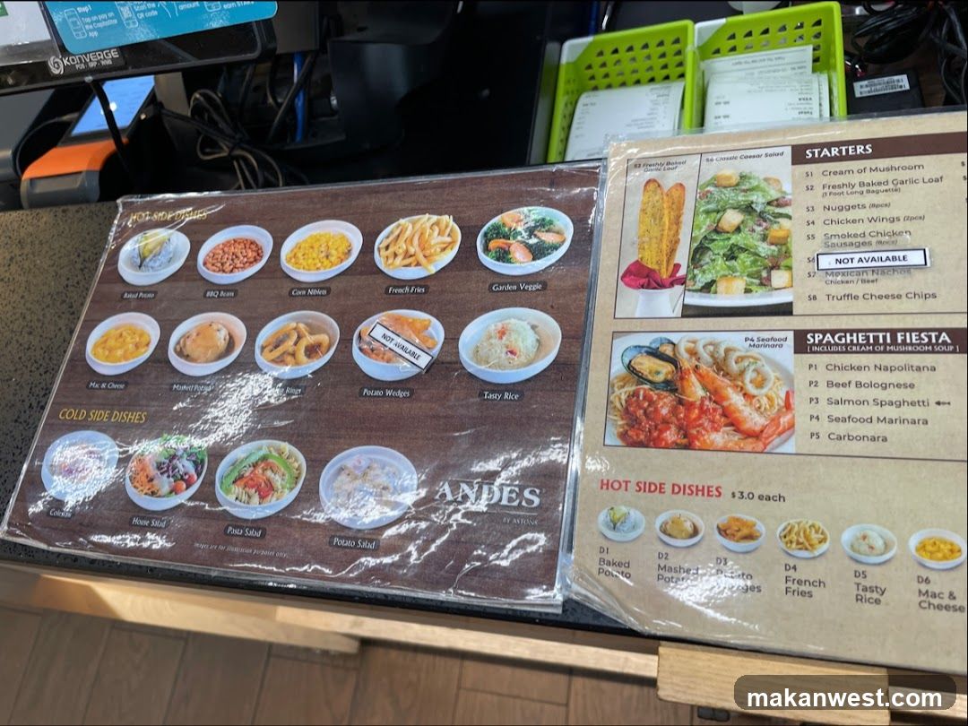 Restaurant Menu Display