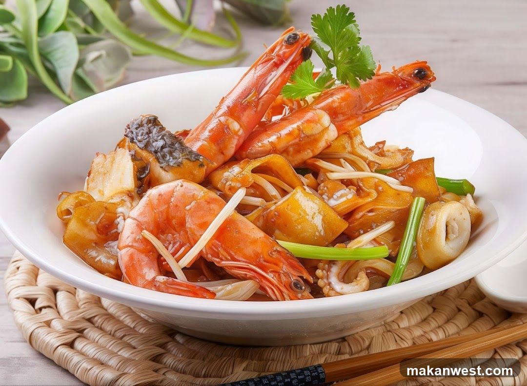 Seafood Stir Fry with Prawns and Noodles