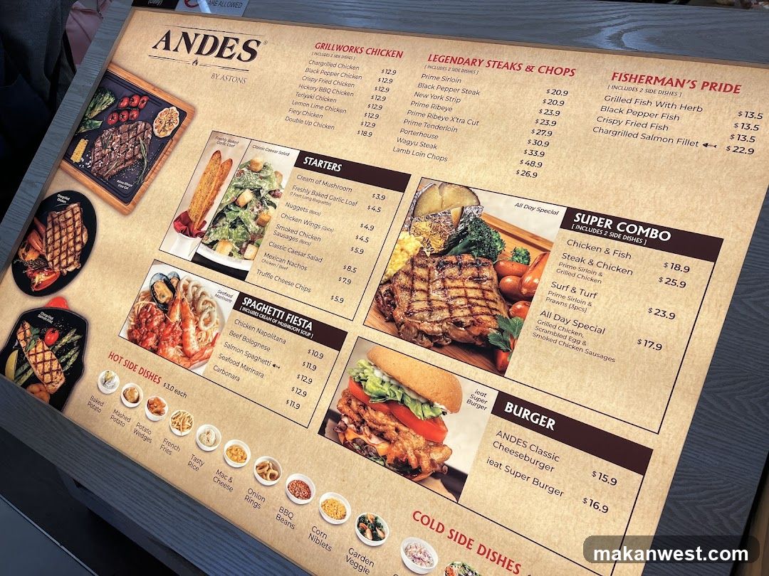 Andes Restaurant Menu