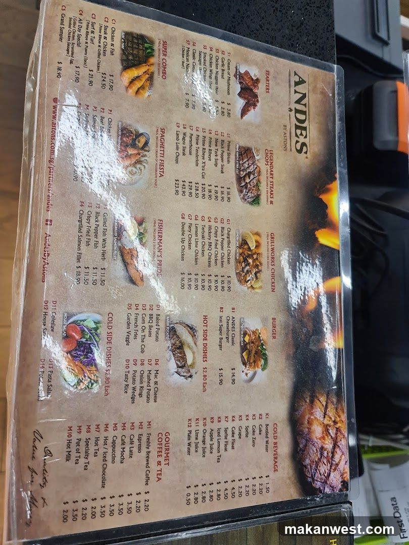 Andes Restaurant Menu