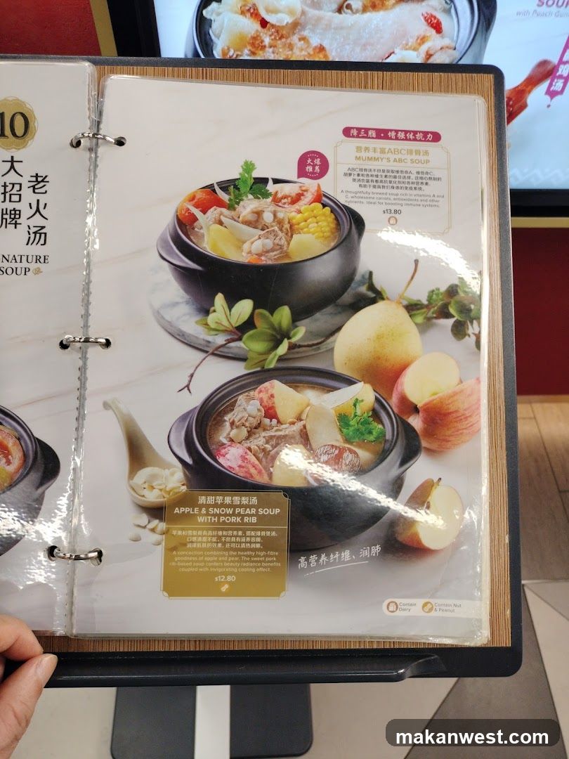 Soup Menu Page
