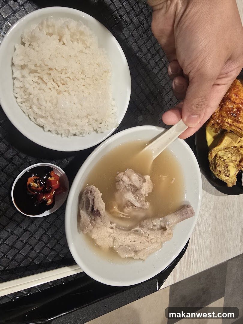 Meal with Rice and Soup