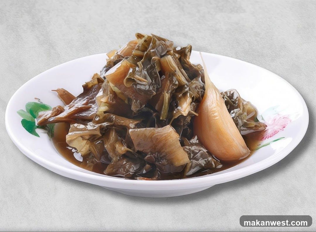 Stir-fried preserved vegetables with garlic