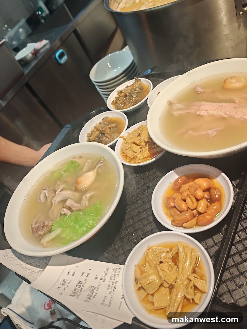 Dining Table with Hot Pot and Side Dishes