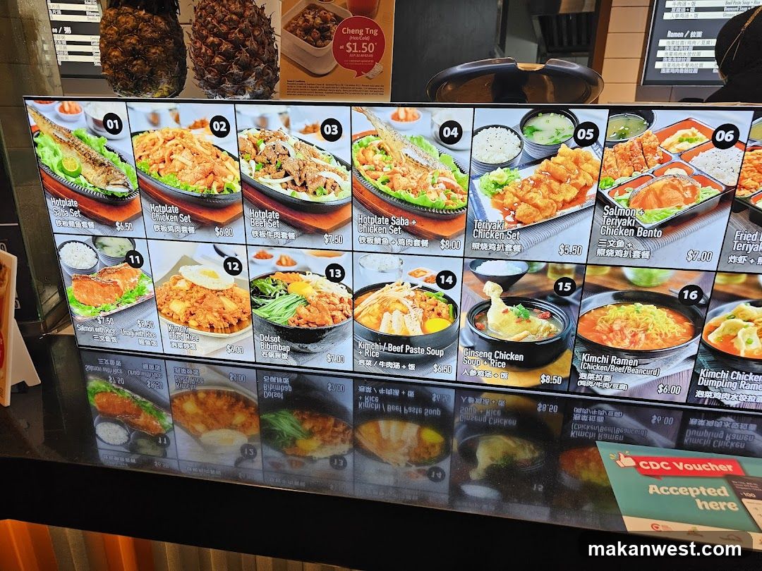 Restaurant Menu Board Display