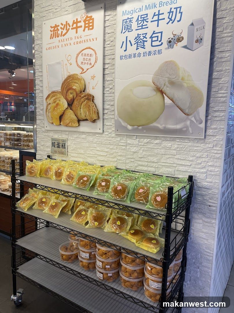 Bakery Display Shelf with Posters