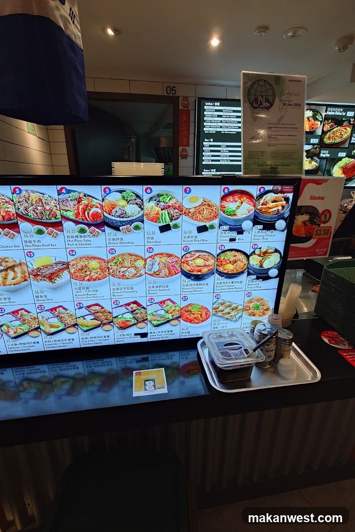 Restaurant Menu Display