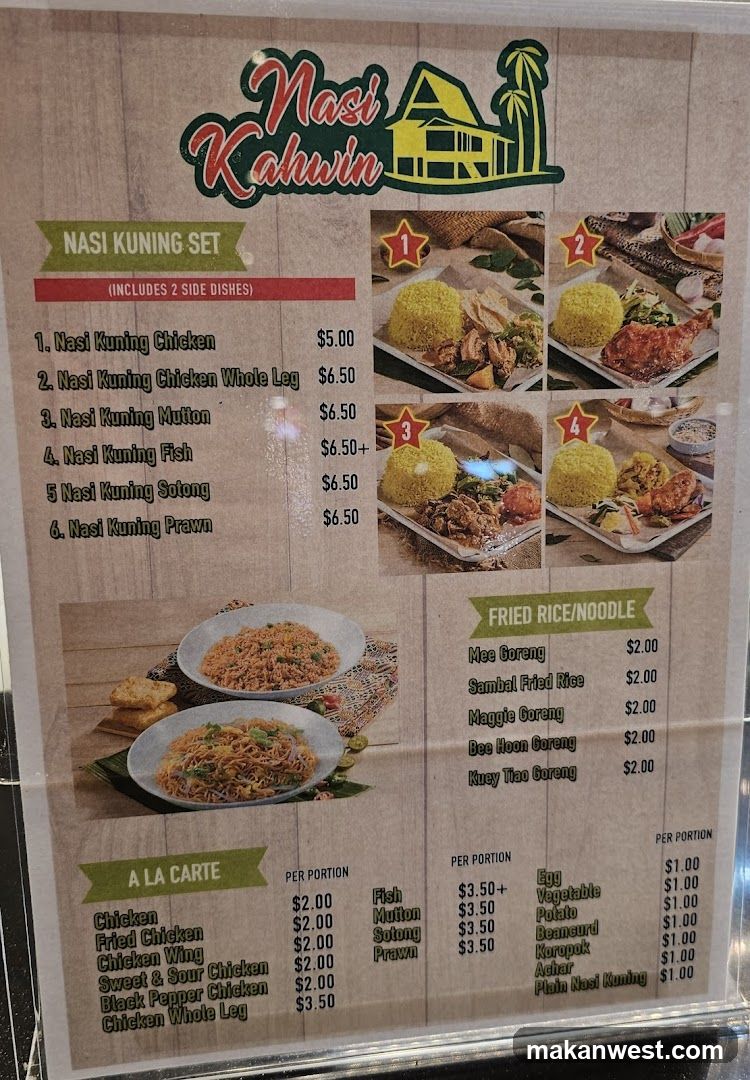 Nasi Kahwin Menu Board