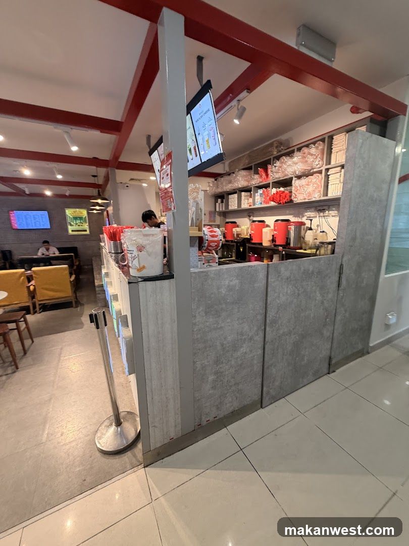 Interior of a cafe or food stall