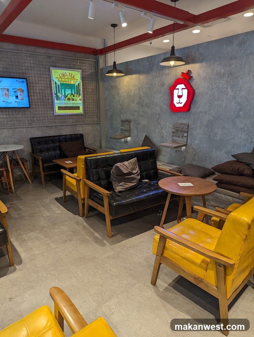 Interior of a modern cafe or tea shop