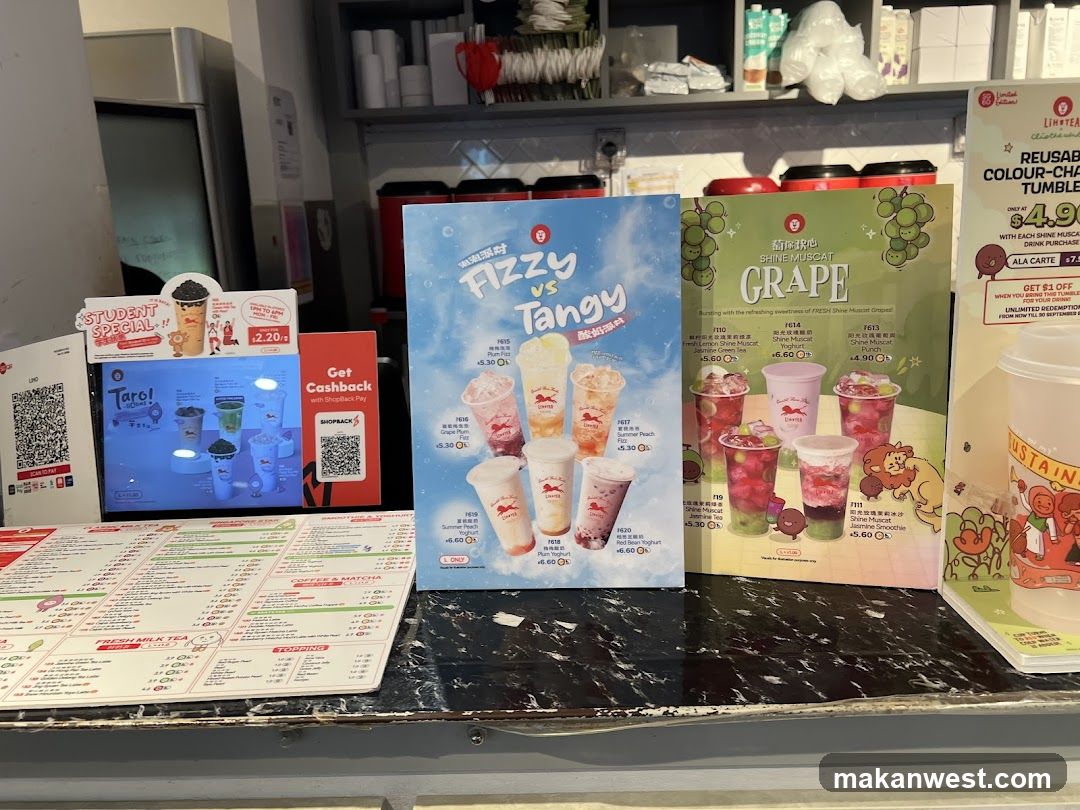 Boba Tea Shop Counter Display