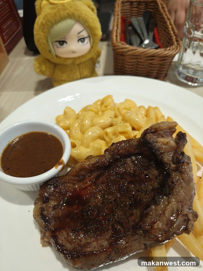 Steak and Macaroni Meal with Plush Toy