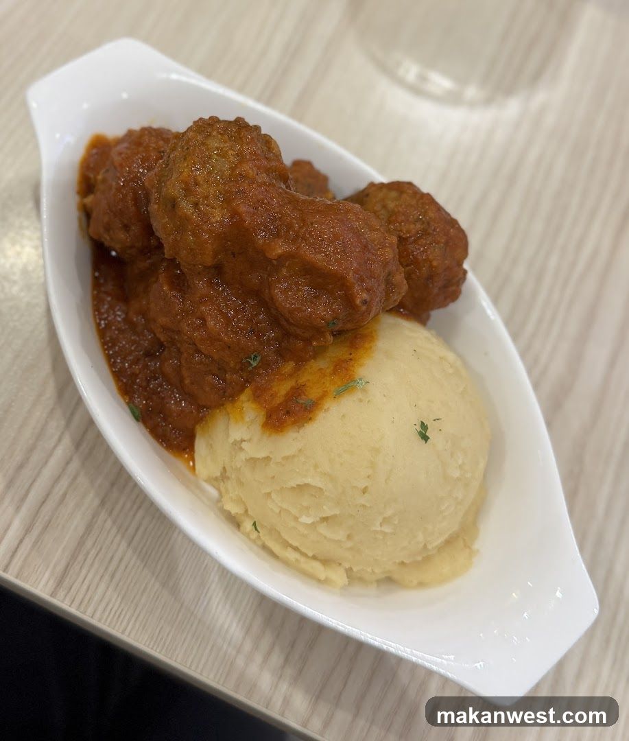 Curry Meatballs with Mashed Potatoes