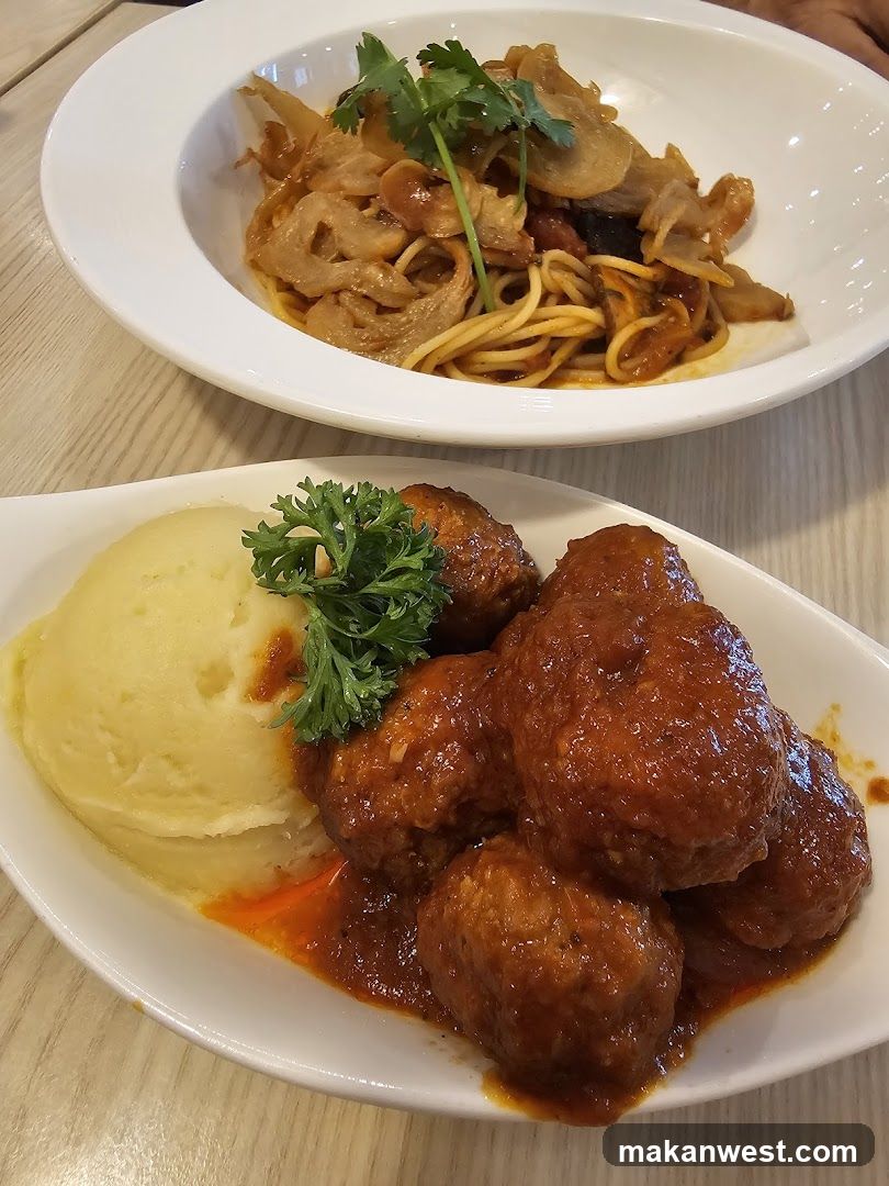 Meatballs and Pasta Dish