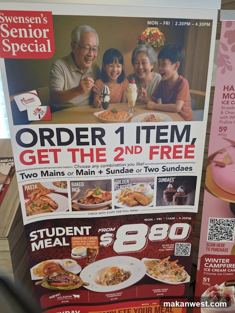 Swensen's Senior Special & Student Meal Ad