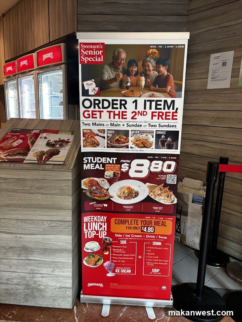 Swensen's Senior Special & Student Meal Promotions