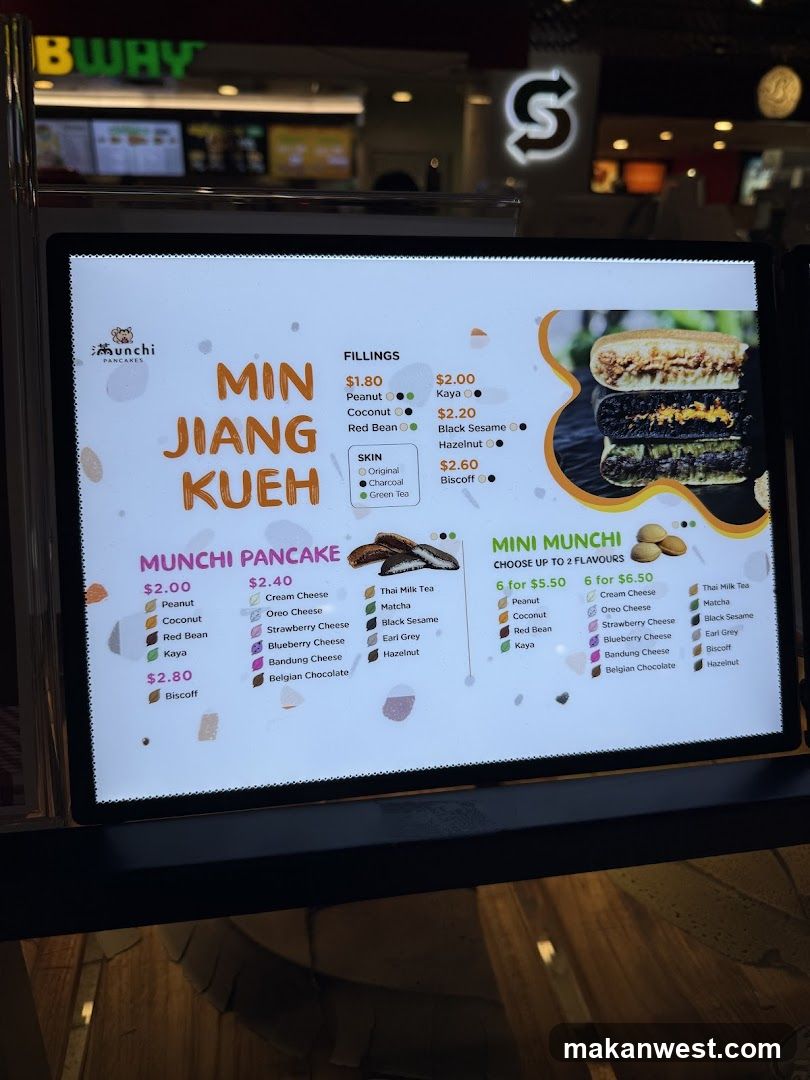Munchi Pancakes & Mini Munchi Menu Board