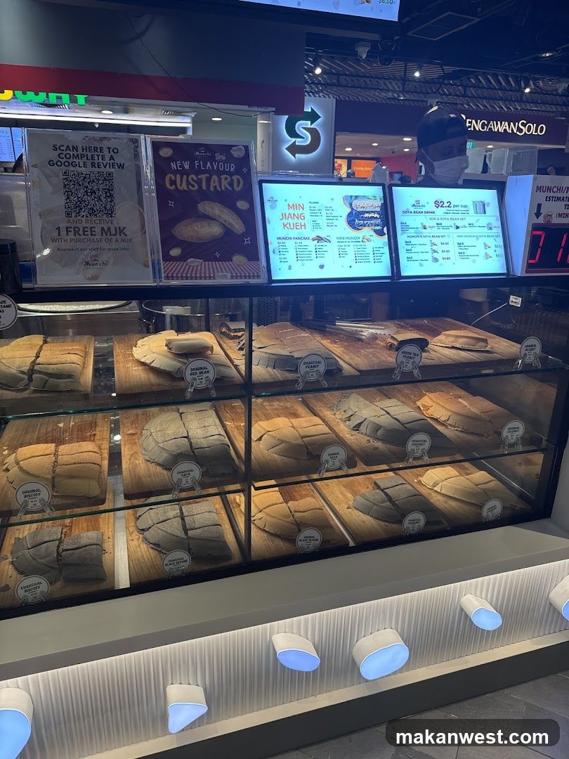 Bakery Display Case with Menu Screens