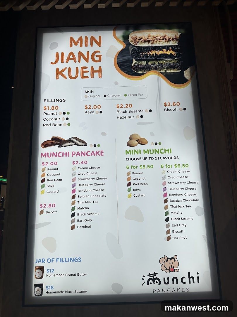 Min Jiang Kueh Menu Board