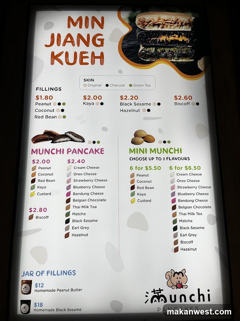 Min Jiang Kueh Menu Board