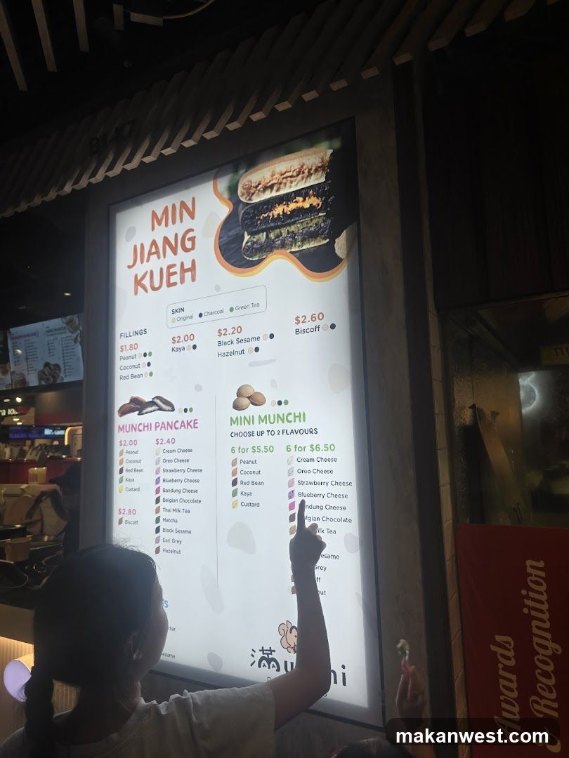 Min Jiang Kueh Menu Board
